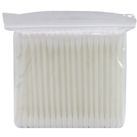 Assure Cotton buds (Plastic) in zip bag, 100pcs/pkt,10pkt/bag